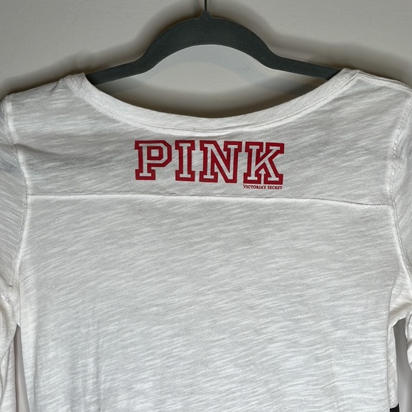 Victoria Secret PINK Atlanta Falcons Team Crew Neck Long Sleeve T-Shirt Tank Top - Picture 5 of 11